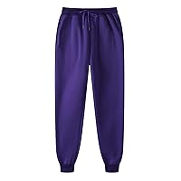 Mens Casual Pants,Plus Size Baggy Pant Solid Drawstring Fashion Stretch Elastic Waist Trousers with Pocket