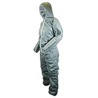 EconoWear Lite N Kool Plus SMS Fabric Coverall with Hood, Disposable, Elastic Cuff, Gray, 3X-Large (Case of 25)