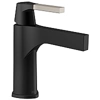 Delta 574-SMMPU-DST Zura Bathroom Faucet, Black and Stainless