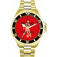 Football Fans Reds for Life Red Black Ladies Watch