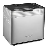 Cuisinart Convection Bread Maker Machine-16 Menu Options, 3 Loaf Sizes up to 2lbs, 3 Crust Colors-Includes Measuring Cup + Spoon & Kneading Hook, CBK-210, 12.25