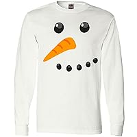 inktastic Snowman Face Long Sleeve T-Shirt