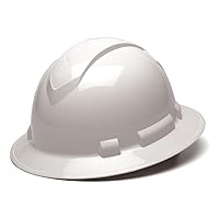 Pyramex - HP54110 Ridgeline Full Brim Hard Hat, 4-Point Ratchet Suspension, White