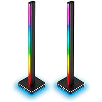 iCUE LT100 Smart Lighting Towers Starter Kit (Two 422 mm-Tall Towers with 46 Customizable LEDs Each, 11 Preset Lighting Profiles, Built-in Light Diffusion, Removable Headset Holder) Black
