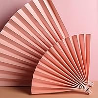 Set of 2 Paper Fans Product Photography Props, Background Decor Props for Photoshoot,Multi-Color (Pink)