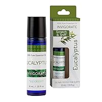 SpaRoom Aromatherapy 100% Pure Essential Oils for Diffusers and Air Freshners, Invigorate Eucalyptus, 10 mL