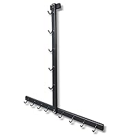 Gym Fitness LAT Pull Down Bar Storage Rack for Mag Grip, Heavy Duty A-Frame Stand for LAT Pulldown Attachments & LAT Bar
