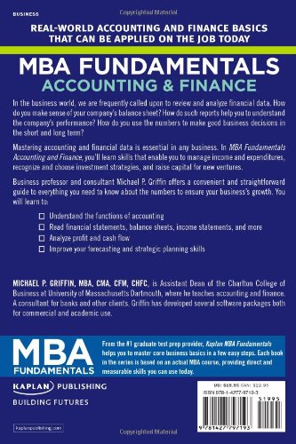 MBA Fundamentals Accounting and Finance (Kaplan Test Prep)