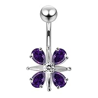 Fashion Cross 925 Sterling Silver with Stainless Steel Belly Button Rings