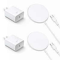 Magnetic Wireless Charger for iPhone 15 14 Wireless Charger with 20W PD USB C Charger, 2 Pack SMOONFACE Compatible with Magsafe Charger for iPhone 15/15Pro/15promax/ 14/14pro/14plus/14promax/AirPods3