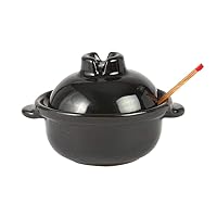 Hasegatani Pottery ACK-33 Hasegaen Earthenware Pot Shape, Condiment Container, Teaspoon, Approx. 2.6 x 2.0 inches (6.5 x 5 cm), Chibikamado Black