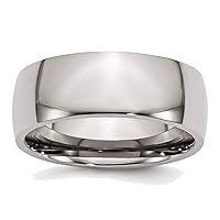 Titanium 8mm Polished Band Ring