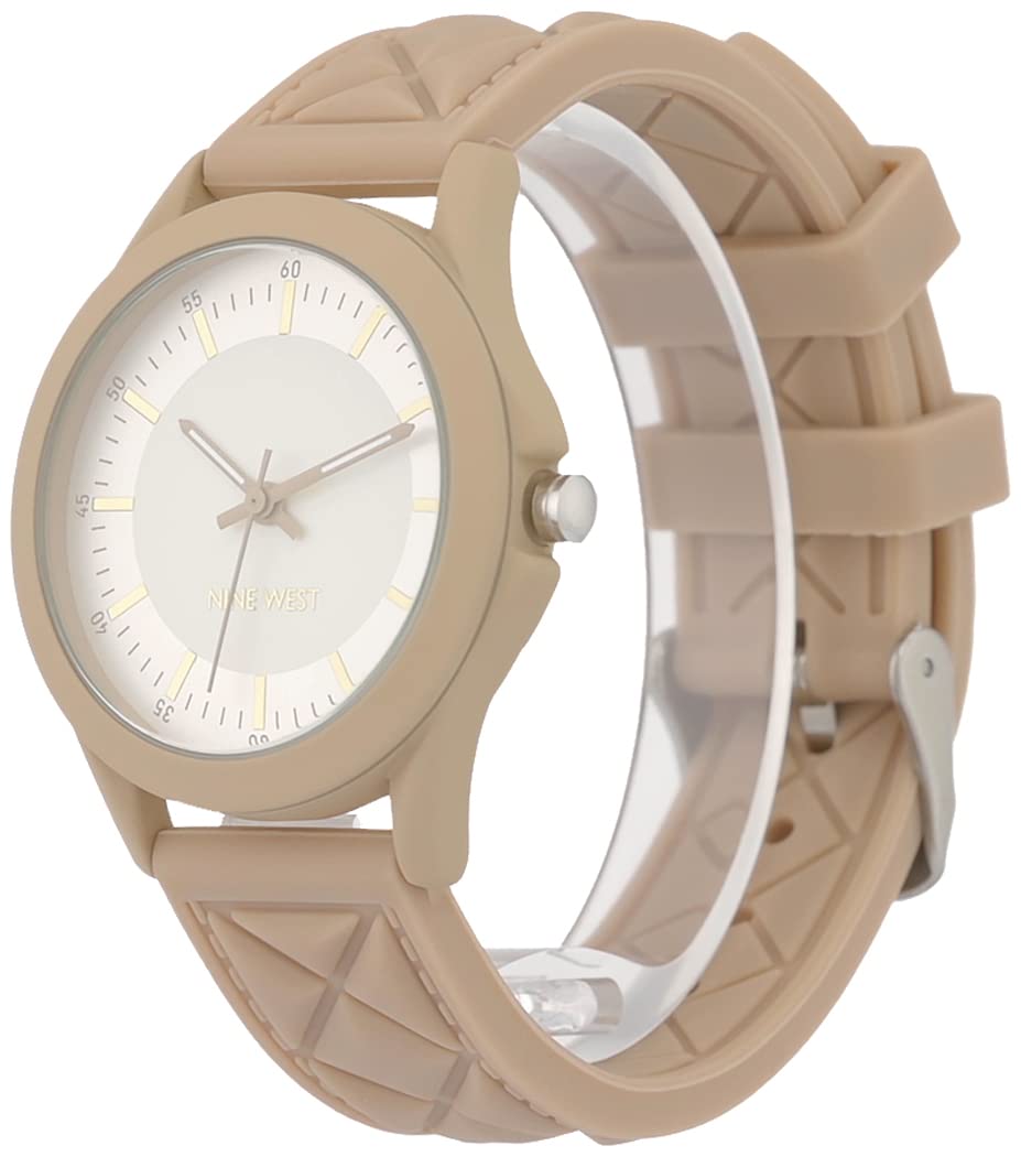 Nine West Women's Textured Silicone Strap Watch