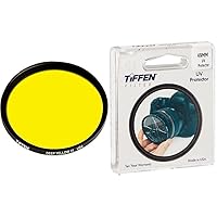 Tiffen 49mm 15 Filter (Yellow) & 49UVP 49mm UV Protection Camera Lens Filter, Black
