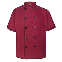 TopTie Unisex Short Sleeve Chef Coat Jacket