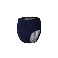 Adult Reusable Swim Diapers Special Needs Swimwear for Incontinence Cloth Diaper Covers Waterproof,Leakproof, Unisex (M, Navy)