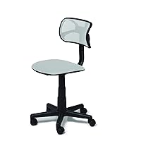 Swivel Mesh Desk Chair, Silver 21D x 21W x 33H in