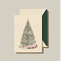 Crane & Co. Christmas Morning Tree Holiday Greeting Cards