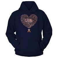FanPrint Virginia Cavaliers - Love - Tree Heart Galaxy Gift T-Shirt