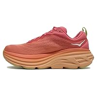 HOKA ONE ONE Womens Bondi 8 Textile Coral Papaya Trainers 7.5 US