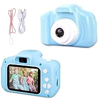 Capture Fun Moments: Kids Digital Camera with 1080P HD Video and 2.0 Inch IPS Screen - Ideal Christmas, Birthday, and Festival Toy Gifts for 3-8 Year Olds (Blue)