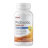 Probiotic Complex Daily Need with 10 Billion CFUs | 8 Unique Strains, Including Clinically Studied Probiotics May Provide Digestive & Immune Support, Vegetarian | 90 Capsules
