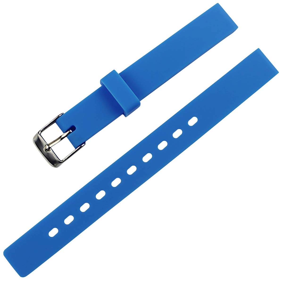 KHZBS Children's Candy Color Silicone Watch Band Waterproof Rubber Strap 12mm