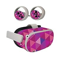 MightySkins Skin Compatible with Oculus Quest 2 - Pink Kaleidoscope | Protective, Durable, and Unique Vinyl Decal wrap Cover | Easy to Apply, Remove, and Change Styles | Made in The USA