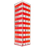 3D Luxe Acrylic Stacking Tower Puzzle Game (Pink/Clear)