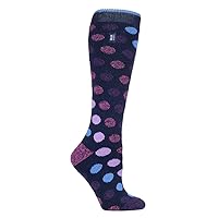 Ladies Thin Extra Long Knee High Patterned Winter Thermal Socks