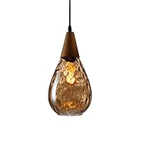 Pendant Lamp Water Glass Pendant Lighting With Hand Blown Glass Shade, Modern Creative 1-Light Hanging Lights, Postmodern Industrial E27 Edison Ceiling Light Fixture For Dining Room Kitchen Isla