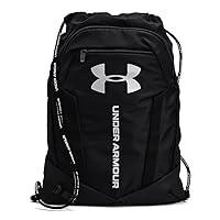 Under Armour Unisex-Adult Undeniable Sackpack , Black (001)/Metallic Silver , One Size Fits Most