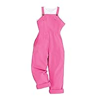 Girl's 2 Piece Outfits Button Knot Overall Romper Jumpsuit Set with Sleeveless Basic Tank Top