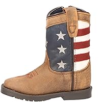 Smoky Mountain Boots | Stars & Stripes Series | Youth Western Boot | Square Toe | Genuine Leather | Rubber Sole & Block Heel | Leather Upper & Tricot Lining