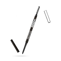 PUPA Milano High Definition Eyebrow Pencil - Easily Shape And Define Flawless Eyebrows - Fill And Volumize For Beautiful Thick Brows - Sculpt Arches With Smooth Precision - 003 Dark Brown - 0.003 Oz