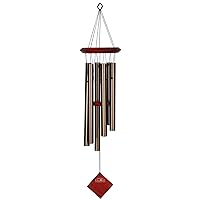 Woodstock Wind Chimes Encore Chimes of Pluto Bronze Aluminum Tubes, Small 27 - Inch, Light Sound Tuned Wind Chime for Outdoor Decor for Garden, Patio, Porch (DCB27)