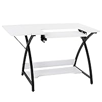 SCT-46 Sewing Machine Table Cutting Table Worktable Computer Table-White Durability and Stability