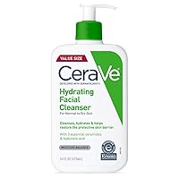 Hydrating Facial Cleanser | Moisturizing Non-Foaming Face Wash with Hyaluronic Acid, Ceramides and Glycerin | 16 Fluid Ounce