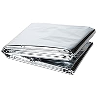 Folding Emergency Blanket 210cm*130cm Silver/Gold Emergency Survival Rescue Shelter Outdoor Camping Keep Warm Blankets Windproof Waterproof Foil Thermal Blanket (Color : Silver)