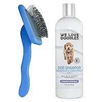 Large Dog Slicker Brush & Dog Shampoo - Goldendoodle Slicker Brush & Goldendoodle Shampoo - Doodle Grooming Kit - Doodle Slicker Brush and Doodle Shampoo