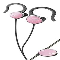 iLuv i203 Ultra-Compact Earphones with Secure Clips and Volume Control (Pink)