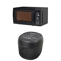 Yamazen YJR-DM051(B) YJR-DM051(B) Microwave Oven 2.1 gal (17 L) Single Function, Living Alone, Turntable, Turntable, Rice Cooker, Microcomputer Type, 3 Pieces, Black