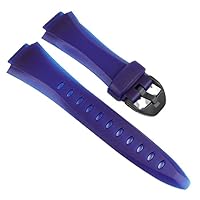 Casio Watch Strap watchband Resin Band Transparent Blue 16mm for W-733H-1 W-733H