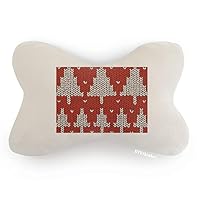 Red Tree Knit Nordic Illustration Pattern Car Trim Neck Decoration Pillow Headrest Cushion Pad