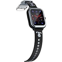 GABLOK Smartwatches 4G GPS WiFi Positioning Phone Video SOS Face Lock Water Resistant Electronics (Color : Black 1, Size : North America)