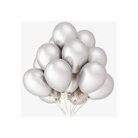 10Pcs Glossy Latex Balloons Colorful Balloons Happy Birthday Party DIY Kids Toys Gift Supplies Not Metal Latex,Silver,10inch