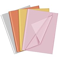 PLULON 60 Sheets Metallic Tissue Paper Bulks, Gift Wrap Tissue Paper Sheets for Packaging Birthday Gift Wrapping Paper Birthday Wedding Holiday Paper Flower