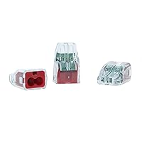 IDEAL Industries INC. 30-1032P in-Sure Push-in 2 Port Wire Connector, Red, (100/Bag)