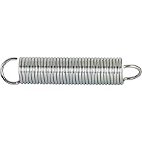 SP 9618 Extension Spring, Spring Steel Construction, Nickel-Plated Finish, 0.072 GA x 5/8 In. x 3-1/4 In., Single Loop Open, (2 Pack)