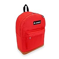Everest Luggage Suede Bottom Backpack, Red, Large